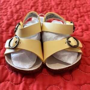 Old Navy Yellow Buckle Leather Sandals